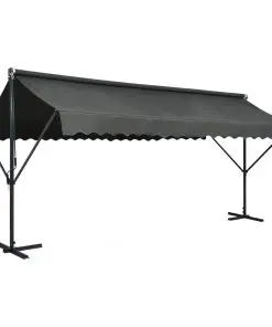 vidaXL Free Standing Awning 500×300 cm Anthracite