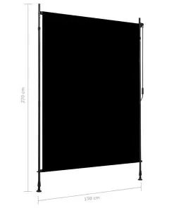 vidaXL Outdoor Roller Blind 150×270 cm Anthracite