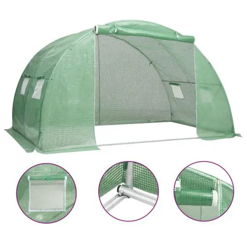 vidaXL Greenhouse with Steel Foundation 8 m? 2x4x2 m