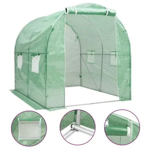 vidaXL Greenhouse with Steel Foundation 4 m? 2x2x2 m