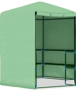 vidaXL Greenhouse with Shelves Steel 227×223 cm