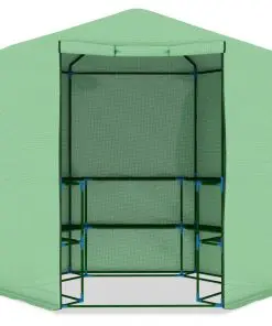 vidaXL Greenhouse with Shelves Steel 227×223 cm