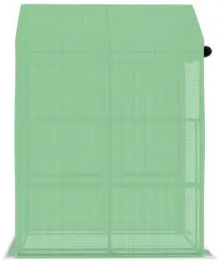 vidaXL Greenhouse with Shelves Steel 143x143x195 cm