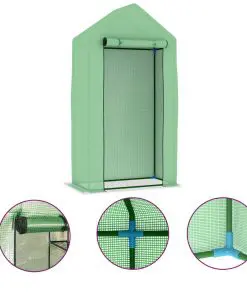 vidaXL Greenhouse with Steel Frame 0.5 m? 1×0.5×1.9 m