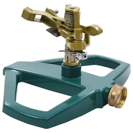 vidaXL Rotary Sprinkler Green 21x22x13 cm Metal