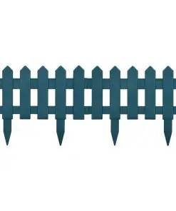 vidaXL Lawn Edgings 25 pcs Green 10 m PP