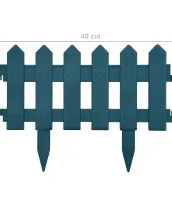 vidaXL Lawn Edgings 25 pcs Green 10 m PP