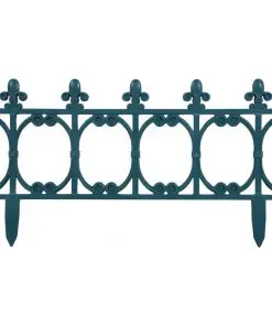 vidaXL Lawn Edgings 16 pcs Green 10 m PP