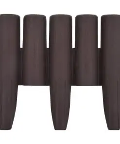 vidaXL Lawn Edgings 36 pcs Brown 10 m PP