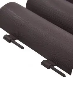 vidaXL Lawn Edgings 36 pcs Brown 10 m PP