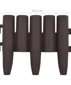 vidaXL Lawn Edgings 36 pcs Brown 10 m PP