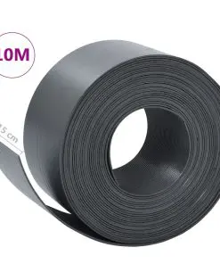 vidaXL Garden Edging Grey 10 m 10 cm PE
