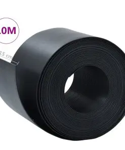 vidaXL Garden Edging Black 10 m 15 cm PE