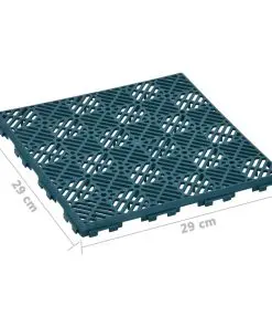 vidaXL Garden Tiles 24 pcs Green 29×29 cm Plastic