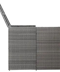 vidaXL Single Wheelie Bin Shed Anthracite 76x78x120 cm Poly Rattan