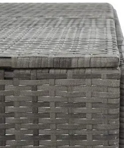 vidaXL Triple Wheelie Bin Shed Anthracite 229x78x120 cm Poly Rattan