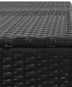 vidaXL Quadruple Wheelie Bin Shed Black 305x78x120 cm Poly Rattan