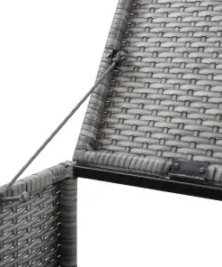 vidaXL Quadruple Wheelie Bin Shed Anthracite 305x78x120 cm Poly Rattan