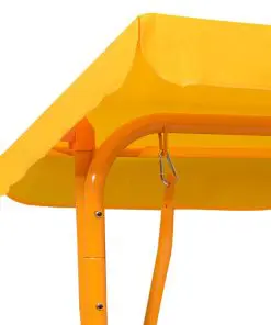 vidaXL Kids Swing Bench Yellow 115x75x110 cm Fabric