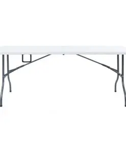 vidaXL Folding Garden Table White 180x72x72 cm HDPE