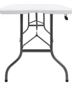 vidaXL Folding Garden Table White 180x72x72 cm HDPE