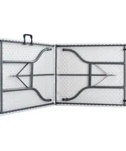 vidaXL Folding Garden Table White 180x72x72 cm HDPE