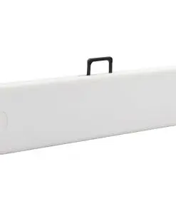 vidaXL Folding Garden Benches 2 pcs 180 cm HDPE White