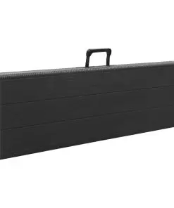 vidaXL Folding Garden Benches 2 pcs 180 cm HDPE Black