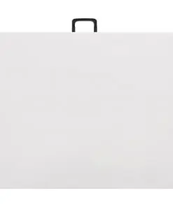 vidaXL Folding Garden Table with 2 Benches 180 cm Steel and HDPE White