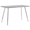 vidaXL Dining Table Concrete and Silver 120x60x74 cm MDF