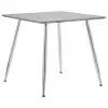 vidaXL Dining Table Concrete and Silver 80.5×80.5×73 cm MDF