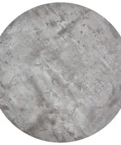 vidaXL Dining Table Concrete and Silver 90×73.5 cm MDF