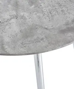 vidaXL Dining Table Concrete and Silver 90×73.5 cm MDF