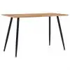 vidaXL Dining Table Oak and Black 120x60x74 cm MDF