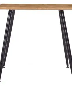 vidaXL Dining Table Oak and Black 80.5×80.5×73 cm MDF