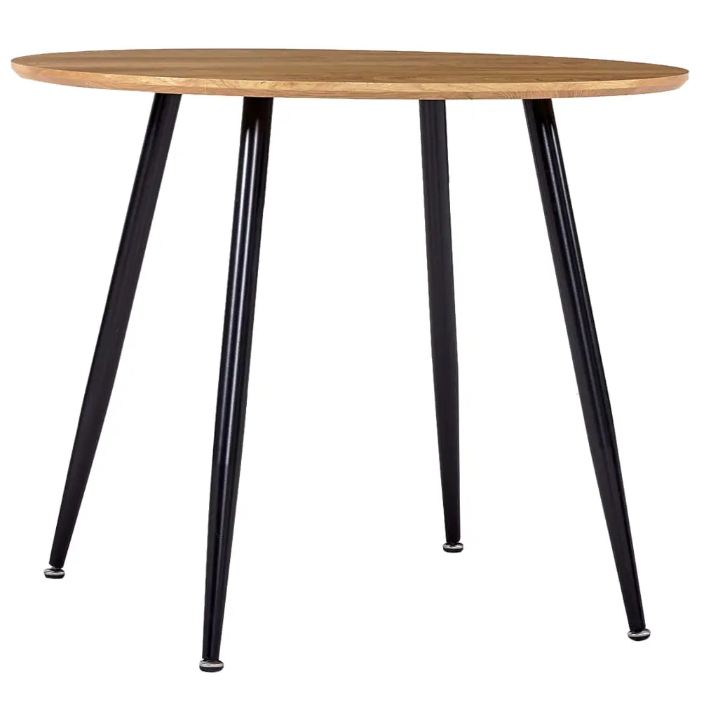 vidaXL Dining Table Oak and Black 90×73.5 cm MDF