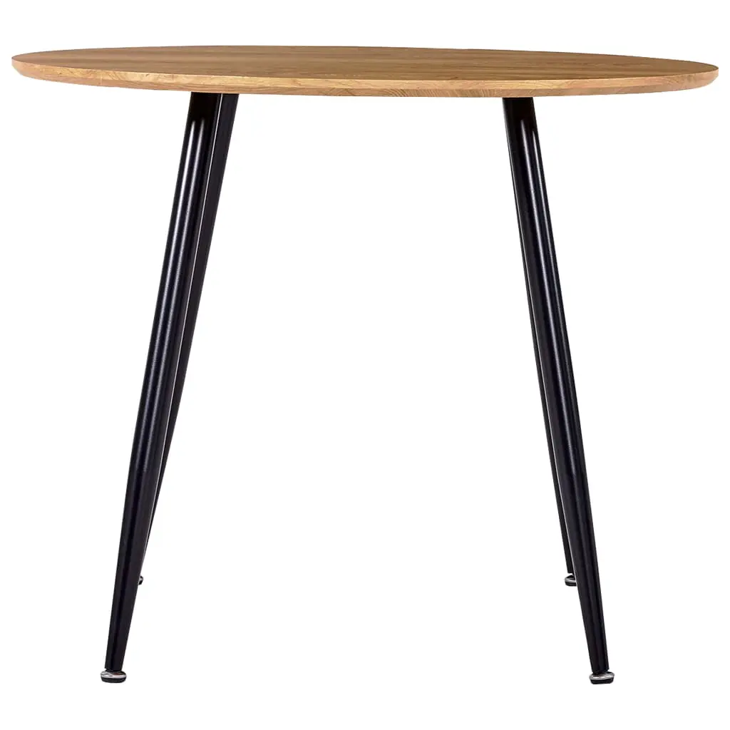 vidaXL Dining Table Oak and Black 90×73.5 cm MDF