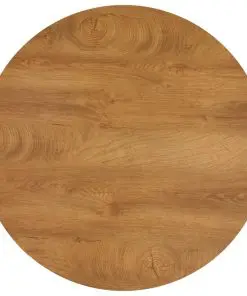 vidaXL Dining Table Oak and Black 90×73.5 cm MDF