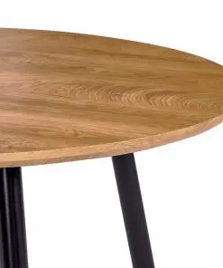 vidaXL Dining Table Oak and Black 90×73.5 cm MDF