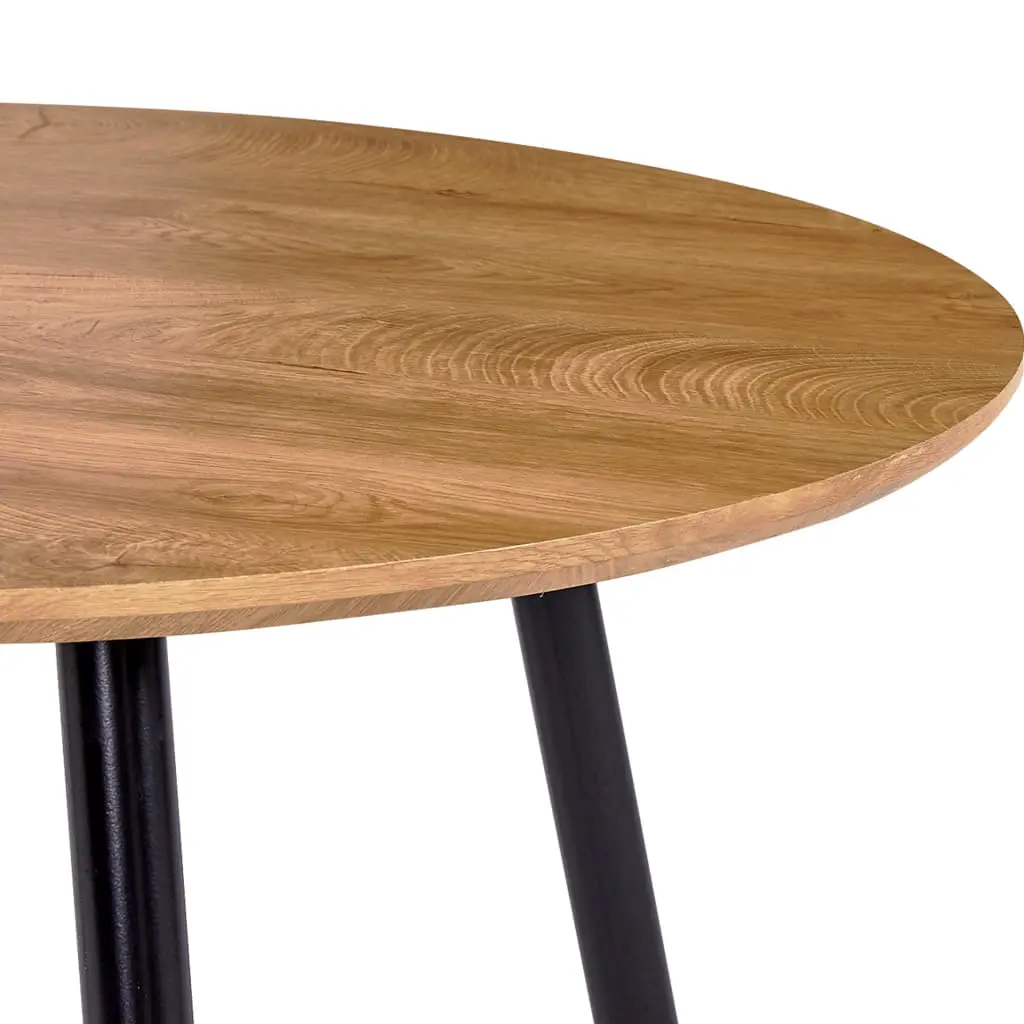 vidaXL Dining Table Oak and Black 90×73.5 cm MDF