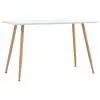 vidaXL Dining Table White and Oak 120x60x74 cm MDF vidaXL Dining Table White and Oak 120x60x74 cm MDF
