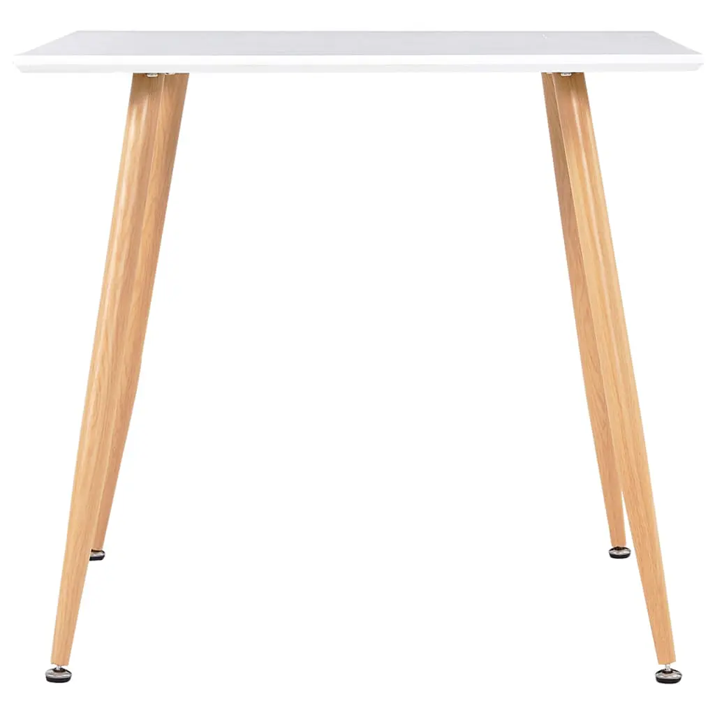 vidaXL Dining Table White and Oak 80.5×80.5×73 cm MDF