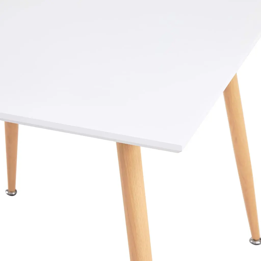 vidaXL Dining Table White and Oak 80.5×80.5×73 cm MDF