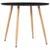 vidaXL Dining Table Black and Oak 90×73.5 cm MDF