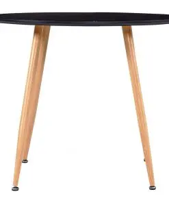vidaXL Dining Table Black and Oak 90×73.5 cm MDF