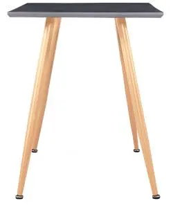 vidaXL Dining Table Grey and Oak 120x60x74 cm MDF
