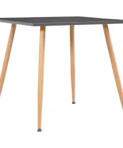 vidaXL Dining Table Grey and Oak 80.5×80.5×73 cm MDF