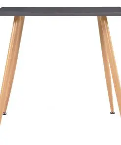 vidaXL Dining Table Grey and Oak 80.5×80.5×73 cm MDF
