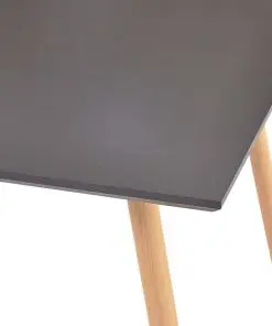 vidaXL Dining Table Grey and Oak 80.5×80.5×73 cm MDF