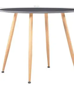 vidaXL Dining Table Grey and Oak 90×73.5 cm MDF